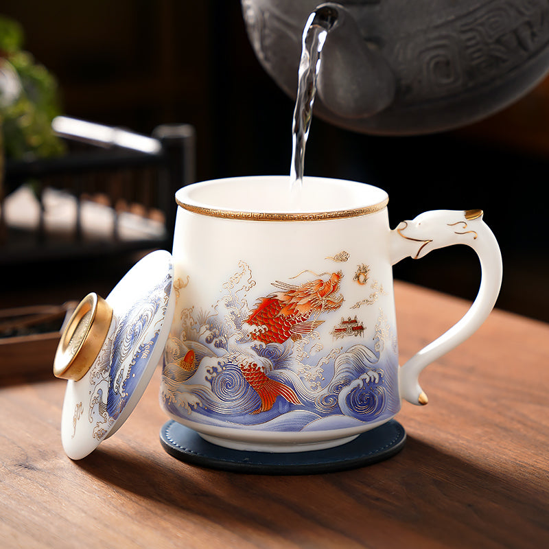 Carp Leaping Coffee & Tea Mug