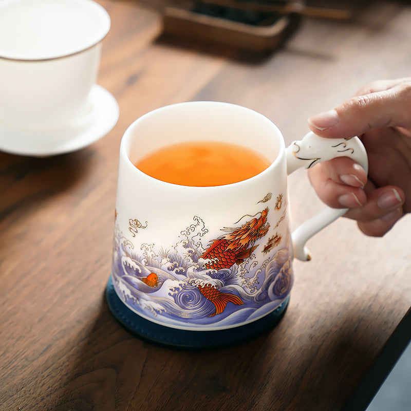 Carp Leaping Coffee & Tea Mug