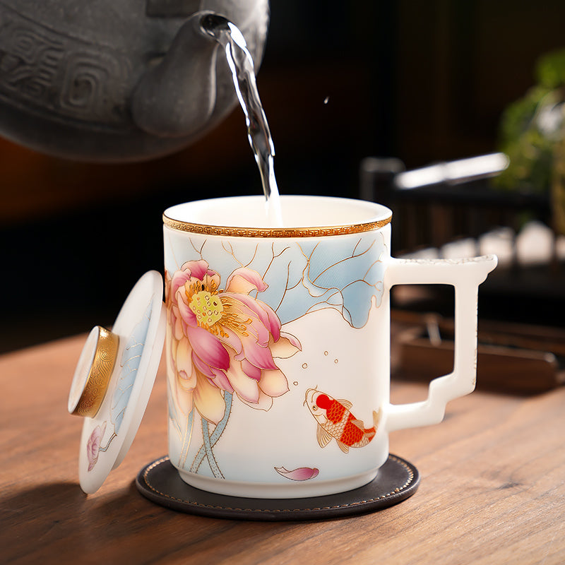 Carp & Lotus Coffee & Tea Mug