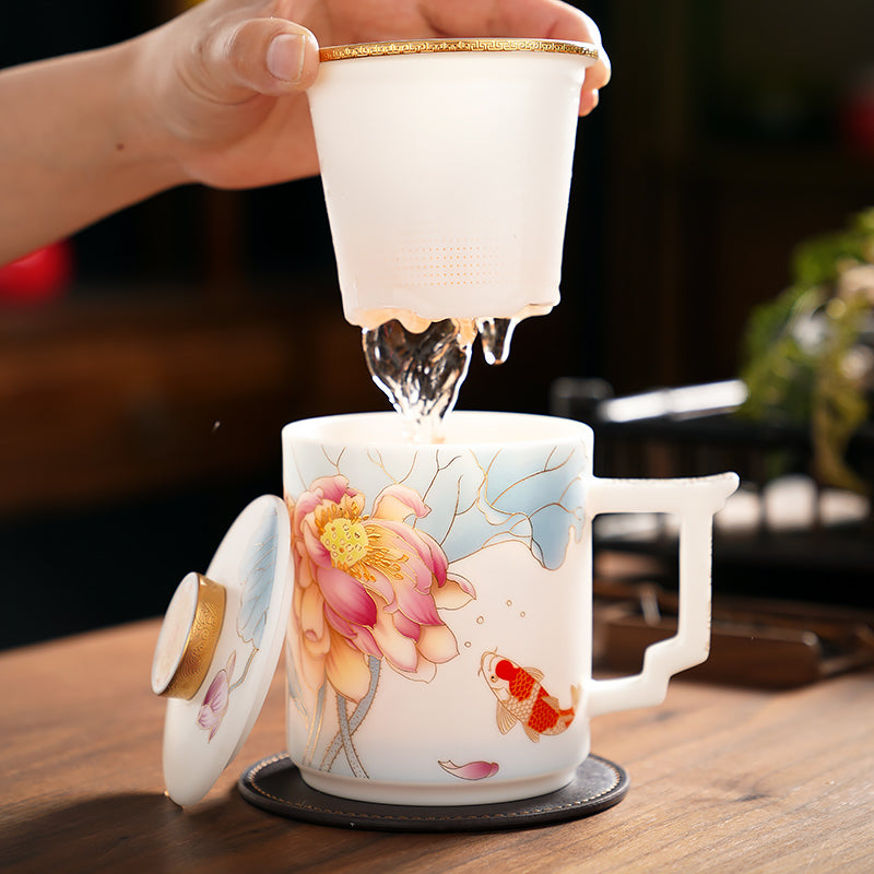 Carp & Lotus Coffee & Tea Mug
