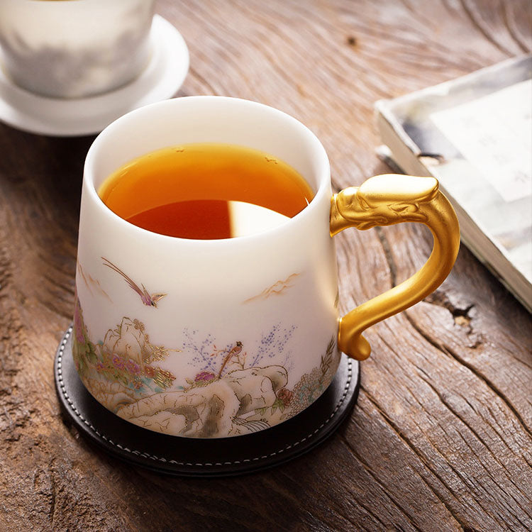 Pheasant & Flower Coffee & Tea Mug