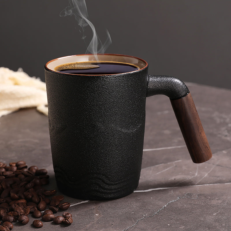 Handsome Cycles Coffee Mug with Removable Wooden Base